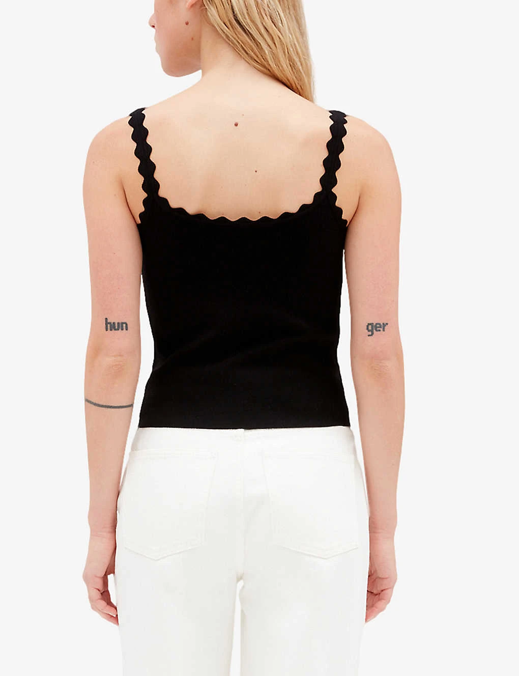 CLAUDIE PIERLOT Scalloped-trim Sleeveless Stretch-woven Top 6 CLAUDIE PIERLOT Scalloped-trim Sleeveless Stretch-woven Top - Image 4