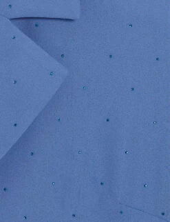 CLAUDIE PIERLOT Diamante-embellished Loose-fit Woven Shirt -Ted Baker Store R04103487 BLEUS ALT04