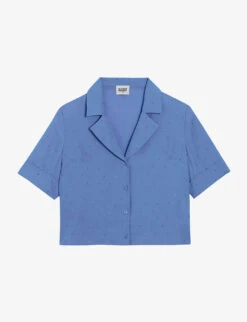 CLAUDIE PIERLOT Diamante-embellished Loose-fit Woven Shirt