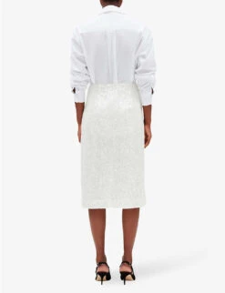 CLAUDIE PIERLOT Sequin Embellished Stretch-polyester Midi Skirt -Ted Baker Store R04103505 NATURELS ALT03