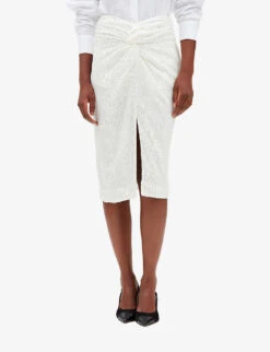 CLAUDIE PIERLOT Sequin Embellished Stretch-polyester Midi Skirt -Ted Baker Store R04103505 NATURELS ALT04