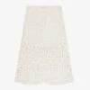 Maje Floral-embroidered Crochet And Lace Cotton Midi Skirt -Ted Baker Store R04104069 BLANC M