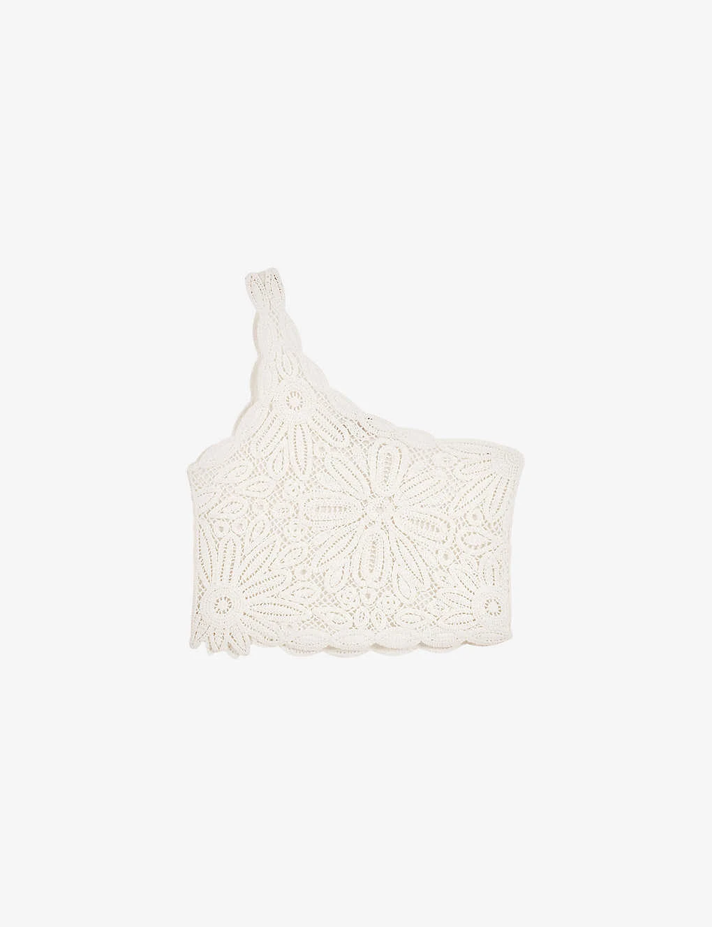 Maje Larkety One-shoulder Crochet And Lace Cotton Top 3 Maje Larkety One-shoulder Crochet And Lace Cotton Top
