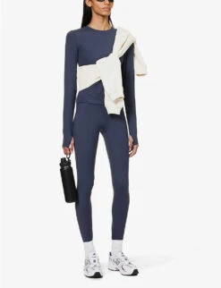 Core Fitted Stretch-woven T-shirt -Ted Baker Store R04104623 MIDNIGHTBLUE ALT01