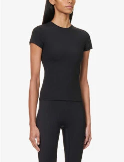 Fitted Stretch-cotton T-shirt 9 Fitted Stretch-cotton T-shirt -Ted Baker Store R04104637 BLACK ALT02