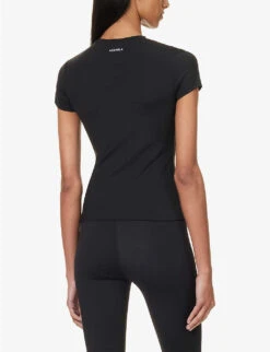 Fitted Stretch-cotton T-shirt 10 Fitted Stretch-cotton T-shirt -Ted Baker Store R04104637 BLACK ALT03