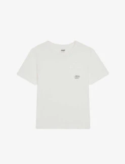 CLAUDIE PIERLOT Timon Logo-embroidered Cotton-jersey T-shirt