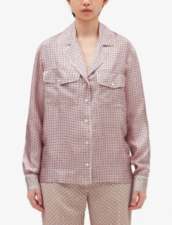 CLAUDIE PIERLOT Cachou Geometric-floral Silk Shirt -Ted Baker Store R04104813 DIVERS ALT02