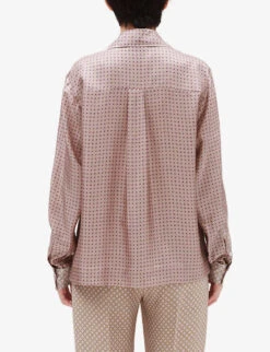 CLAUDIE PIERLOT Cachou Geometric-floral Silk Shirt -Ted Baker Store R04104813 DIVERS ALT03