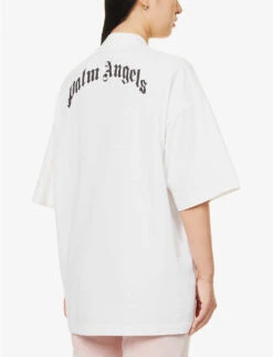 Palm Angels Bear-print Cotton-jersey T-shirt -Ted Baker Store R04107185 WHITEBROWN ALT03