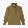 CLAUDIE PIERLOT Ruffle-trim Stretch-cotton Blouse