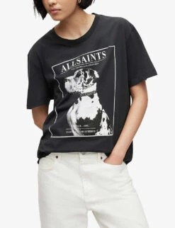 AllSaints Storm Graphic-print Organic-cotton T-shirt -Ted Baker Store R04108388 BLACK ALT02