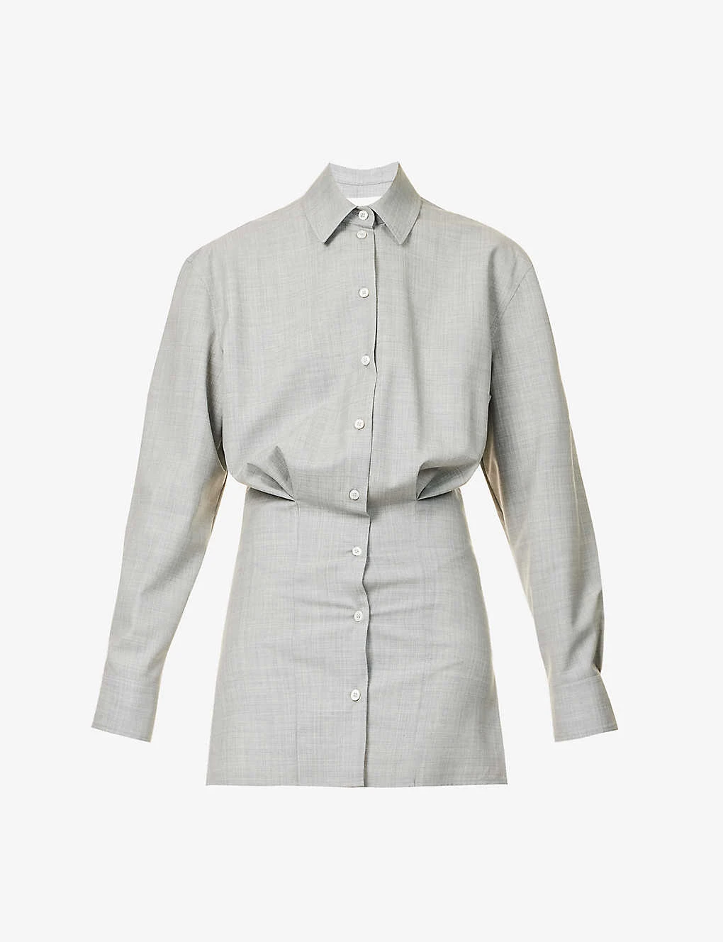 Ania Pleated-waist Wool Mini Dress 3 Ania Pleated-waist Wool Mini Dress