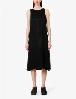 Sleeveless Relaxed-fit Cotton Midi Dress -Ted Baker Store R04109277 BLACK ALT02
