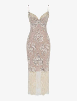 Serelle V-back Lace Midi Dress