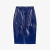 Ted Baker Vinell Panelled Faux-leather Midi Skirt -Ted Baker Store R04110993 BLUE M