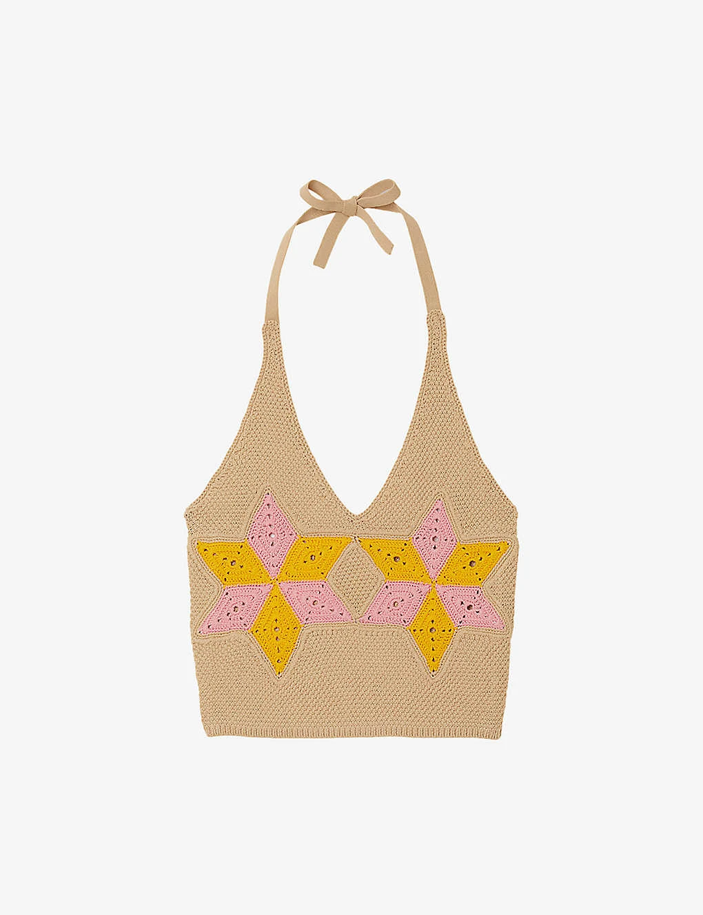 Sandro Muguette Crochet-star Open-back Knitted Top 3 Sandro Muguette Crochet-star Open-back Knitted Top