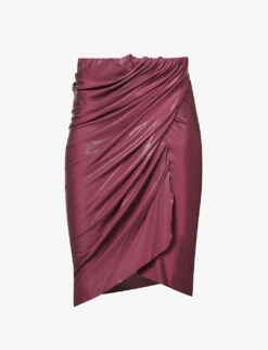 Vered Draped Slim-fit Stretch-jersey Midi Skirt