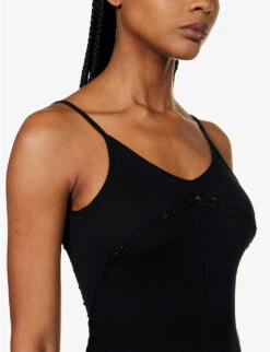 Scoop-neck Raw-hem Jersey Maxi Dress -Ted Baker Store R04111584 BLACK ALT04