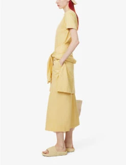 ESSENTIALS Cotton Midi Skirt -Ted Baker Store R04111612 LIGHTTUSCAN ALT01