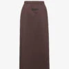 ESSENTIALS Brand-badge Cotton-jersey Midi Skirt -Ted Baker Store R04111628 PLUM M
