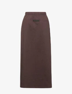 ESSENTIALS Brand-badge Cotton-jersey Midi Skirt