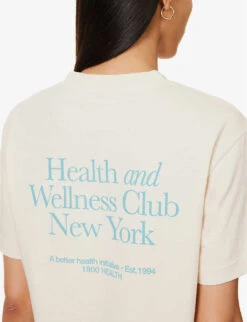 Health And Wellness Club Logo-print Cotton-jersey T-shirt -Ted Baker Store R04115916 CREAMPARADISE ALT04