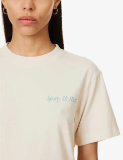 Health And Wellness Club Logo-print Cotton-jersey T-shirt -Ted Baker Store R04115916 CREAMPARADISE ALT05