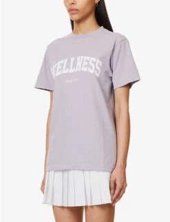 Wellness Ivy Logo-print Cotton-jersey T-shirt -Ted Baker Store R04115917 FADEDLILACWHITE ALT02