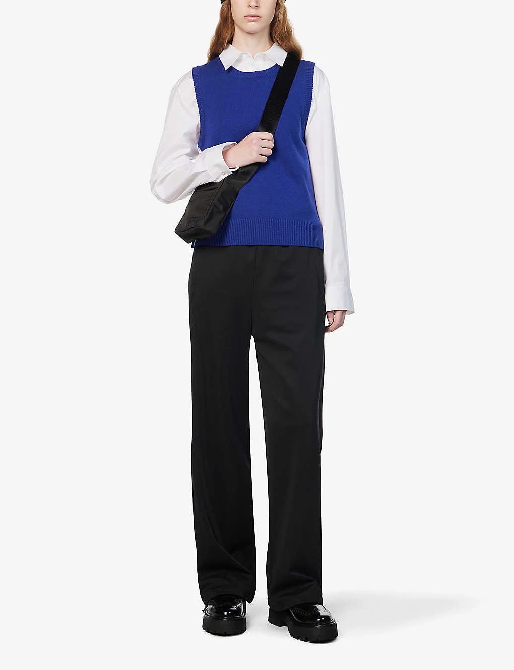 ME AND EM Scoop-neck Ribbed-trims Wool And Cashmere-blend Top 4 ME AND EM Scoop-neck Ribbed-trims Wool And Cashmere-blend Top - Image 2