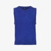 ME AND EM Scoop-neck Ribbed-trims Wool And Cashmere-blend Top -Ted Baker Store R04117229 COBALT M