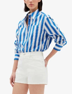 CLAUDIE PIERLOT Oversized Striped Cotton Shirt -Ted Baker Store R04118065 DIVERS ALT02