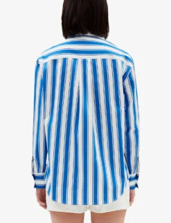 CLAUDIE PIERLOT Oversized Striped Cotton Shirt -Ted Baker Store R04118065 DIVERS ALT03