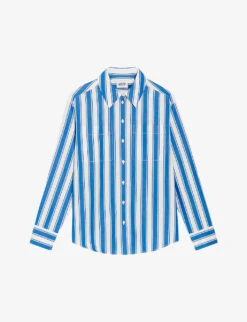 CLAUDIE PIERLOT Oversized Striped Cotton Shirt