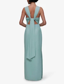 Whistles Tie Back Stretch-crepe Maxi Dress -Ted Baker Store R04118636 ALT03