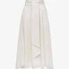 Reiss Rebecca Asymmetric-hem Stretch-cotton Midi Skirt -Ted Baker Store R04118950 WHITE M