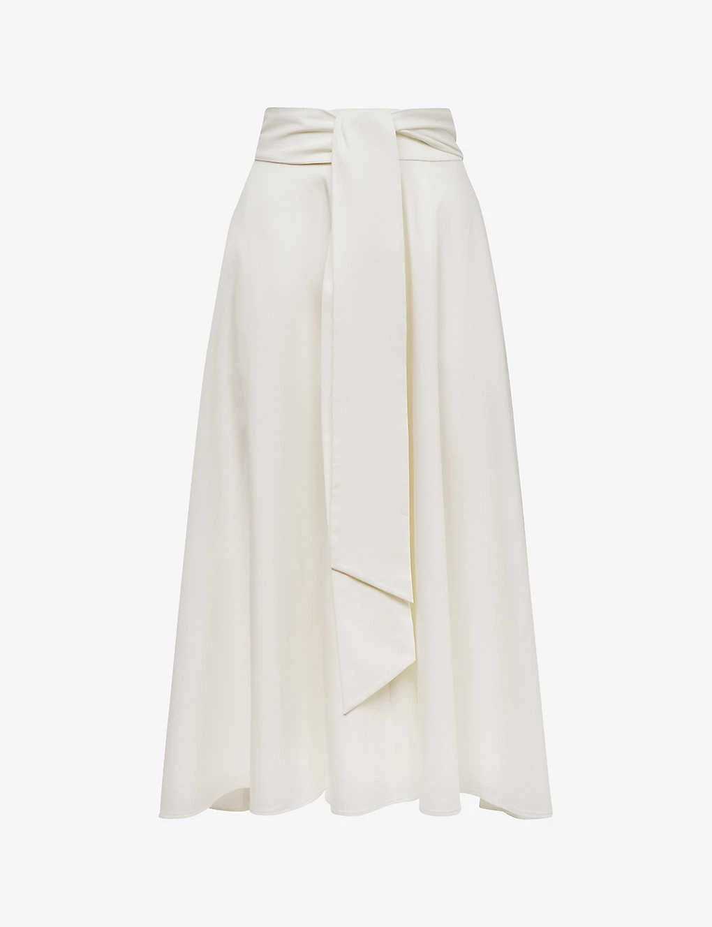 Reiss Rebecca Asymmetric-hem Stretch-cotton Midi Skirt 3 Reiss Rebecca Asymmetric-hem Stretch-cotton Midi Skirt