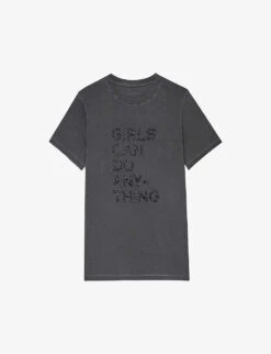 Zadig & Voltaire Bella Crystal-embellished Cotton-jersey T-shirt