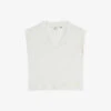 Ted Baker Effiy Lace-trimmed V-neck Linen And Cotton-blend T-shirt -Ted Baker Store R04122373 WHITE M