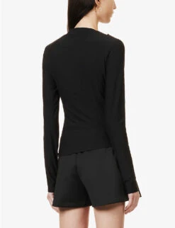 Selma High-neck Stretch-jersey Top -Ted Baker Store R04124859 BLACK ALT03