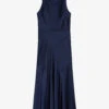 Ted Baker Lilymay Cowl-neck Bias-cut Satin Midi Dress 2 Ted Baker Lilymay Cowl-neck Bias-cut Satin Midi Dress -Ted Baker Store R04125135 DKBLUE M