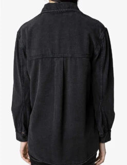 Zadig & Voltaire Teros Logo-embroidered Denim Shirt -Ted Baker Store R04125247 GREYDENIM ALT03