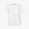 STELLA MCCARTNEY Rhinestone-embellished Brand-print Cotton T-shirt -Ted Baker Store R04125587 PUREWHITE M
