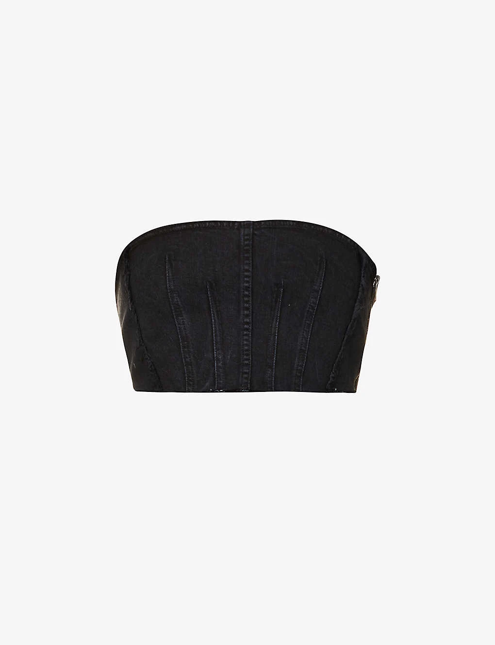 Hudson X Zoe Costello Stevie Cropped Stretch-denim Corset Top 3 Hudson X Zoe Costello Stevie Cropped Stretch-denim Corset Top