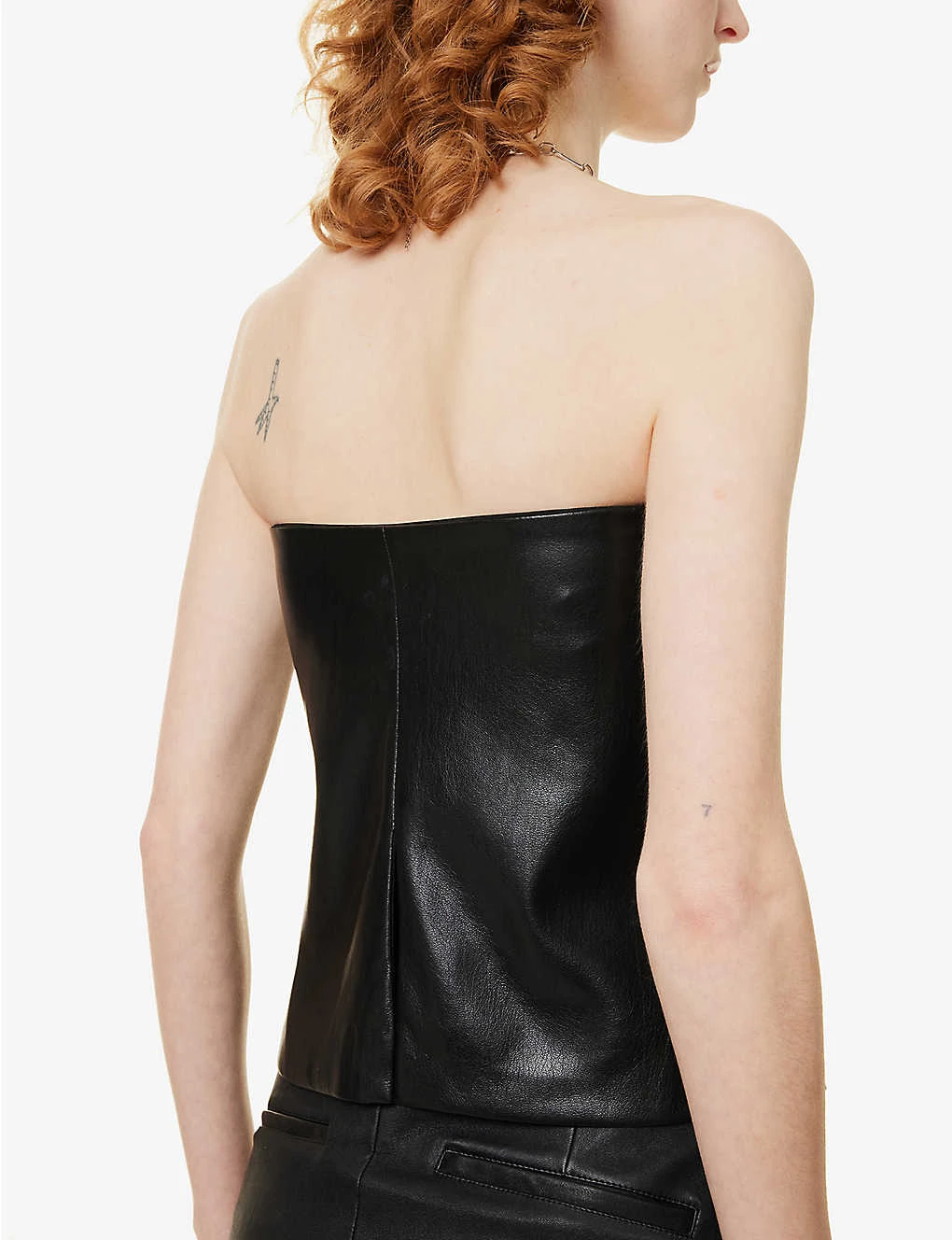 GOOD AMERICAN Straight-neck Slim-fit Faux-leather Top 7 GOOD AMERICAN Straight-neck Slim-fit Faux-leather Top - Image 5