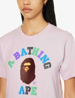 College Logo-print Cotton-jersey T-shirt -Ted Baker Store R04126037 PURPLE ALT04