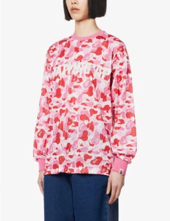 Camouflage Logo-print Mesh T-shirt -Ted Baker Store R04126038 PINK ALT02