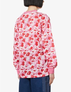 Camouflage Logo-print Mesh T-shirt -Ted Baker Store R04126038 PINK ALT03