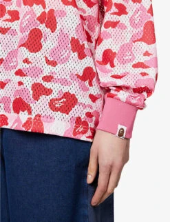 Camouflage Logo-print Mesh T-shirt -Ted Baker Store R04126038 PINK ALT04