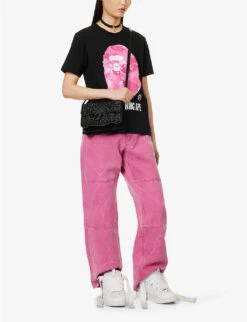 Camouflage-print Brand-patch Cotton-jersey T-shirt -Ted Baker Store R04126054 BLACKXYELLOW ALT01